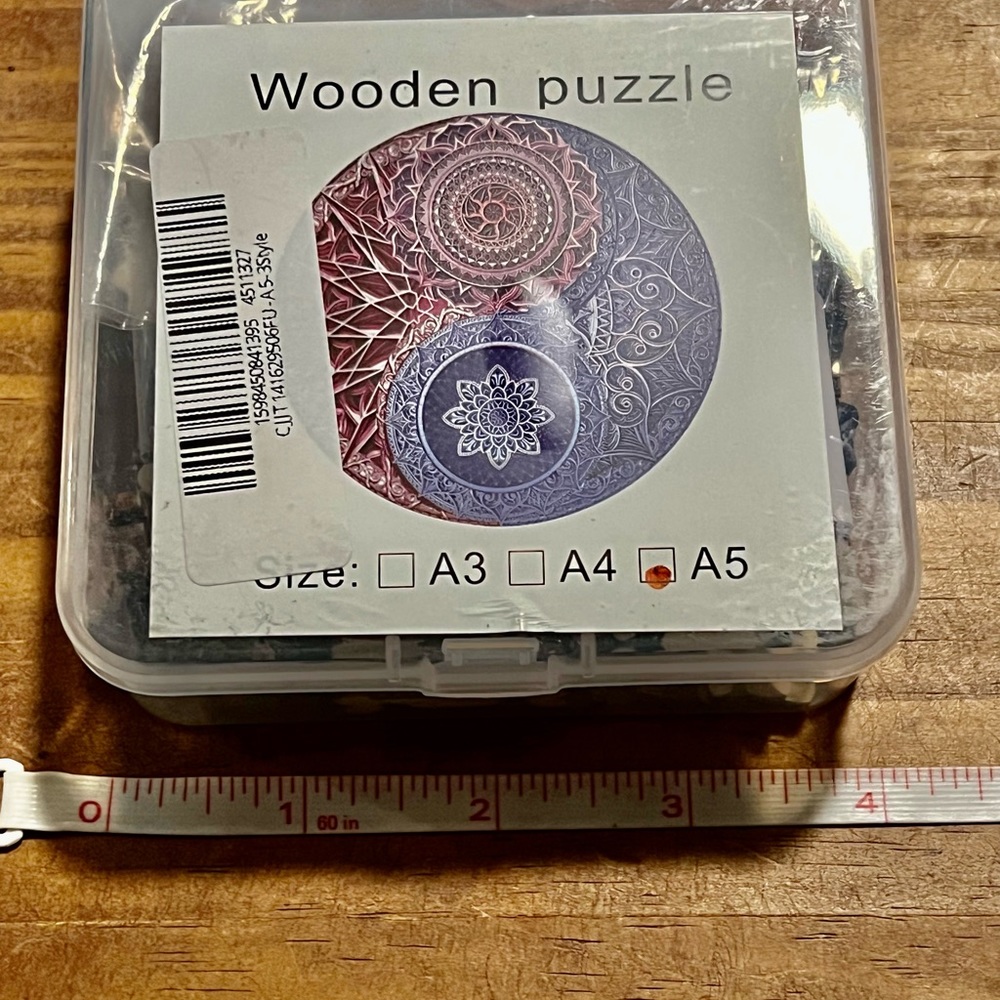 Set of 4 wooden puzzles A5 - Picture 5 of 7